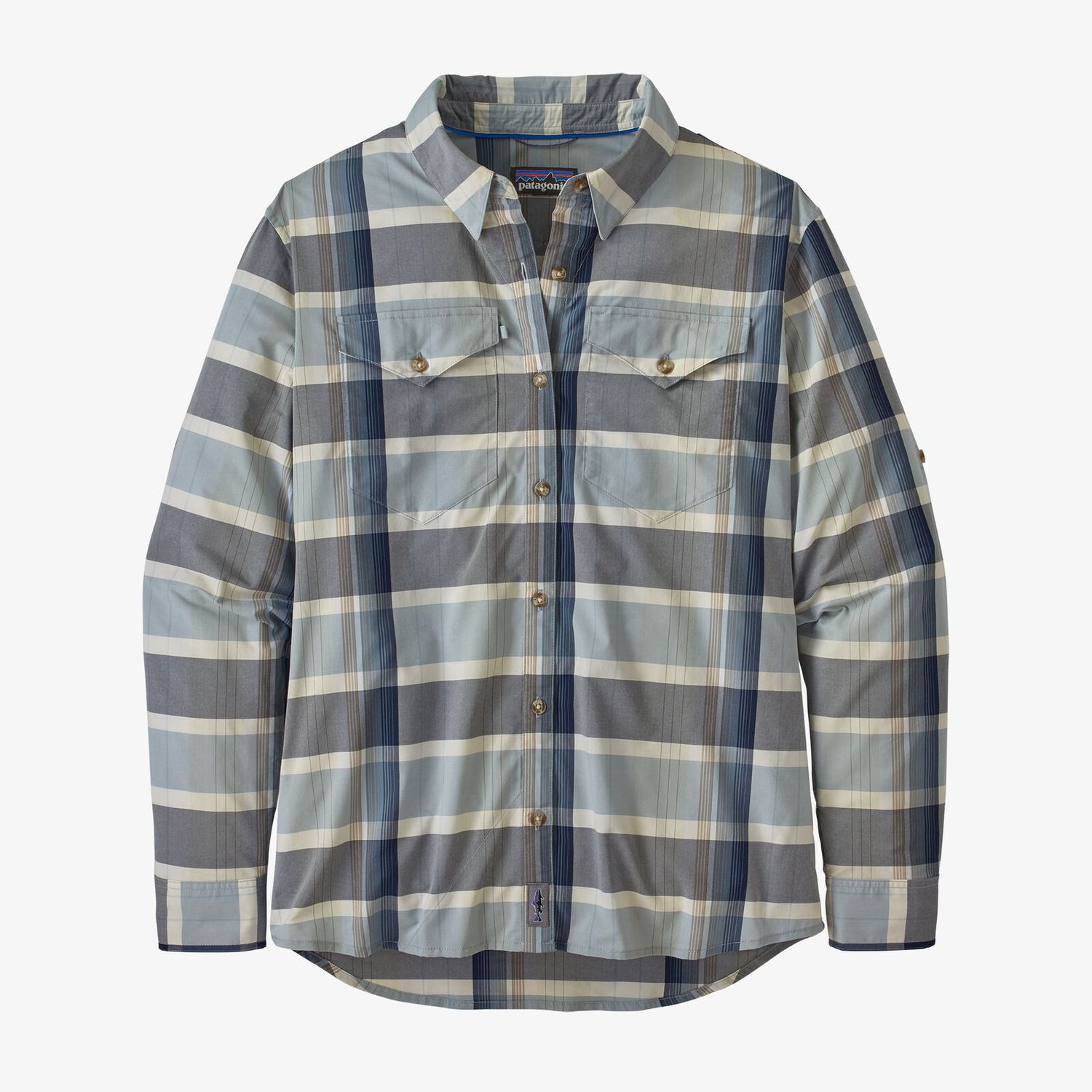 PATAGONIA W's L/S Sun Stretch Shirt Berlin Blue