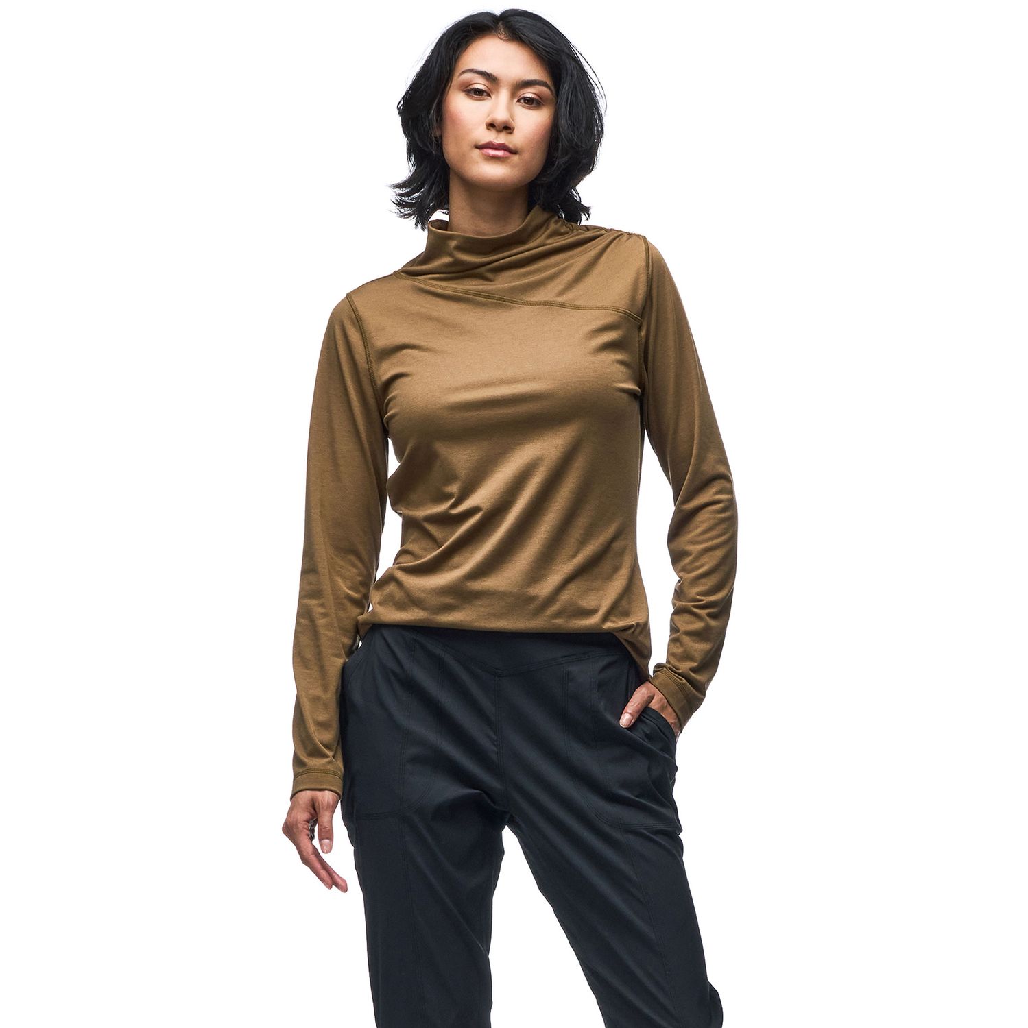 INDYEVA Luz Mock Neck Top Amber