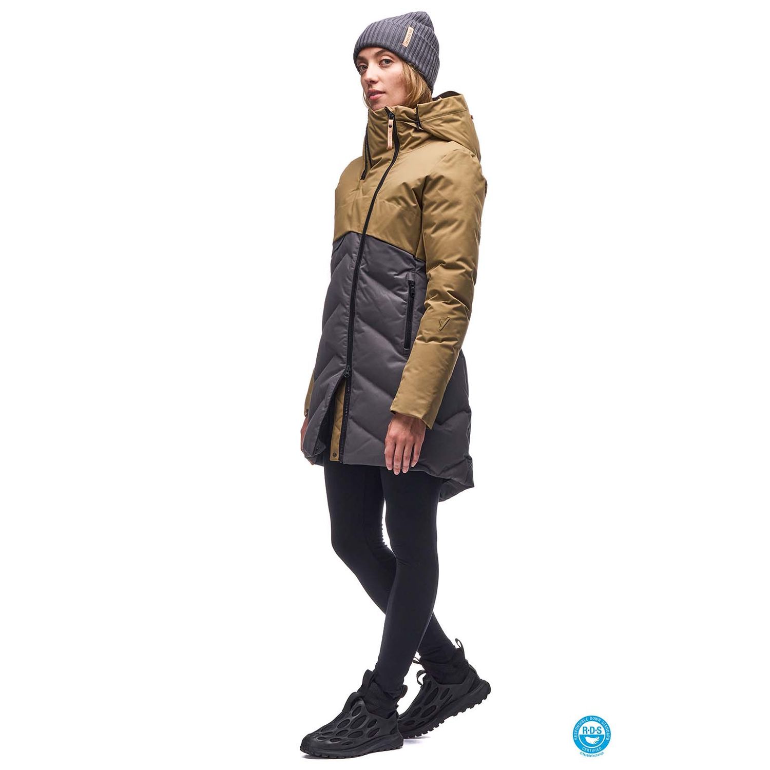 INDYEVA Ayaba III Mid Down Jacket Tatou/Storm Sky