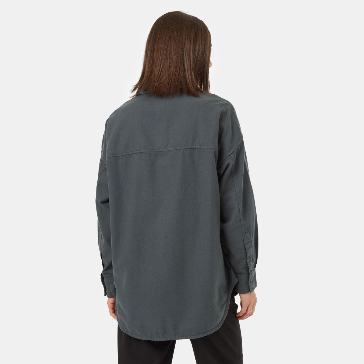 tentree W OVER SIZED KAPOK FLANNEL - URBAN GREEN