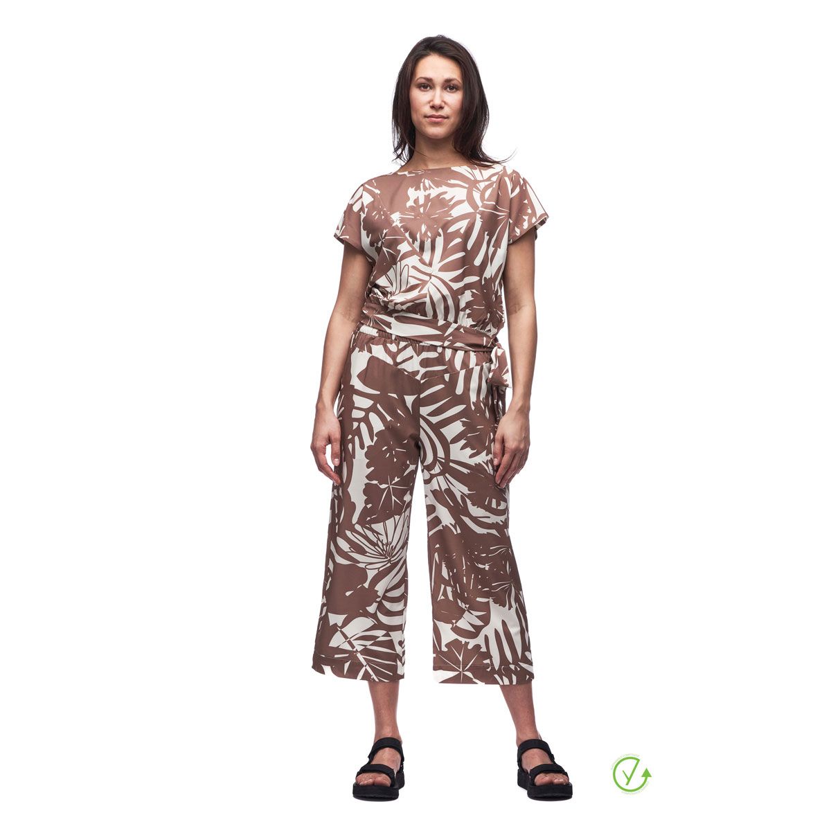 INDYEVA EPESI II WIDE LEG PANT MOUSSE PRINT 
