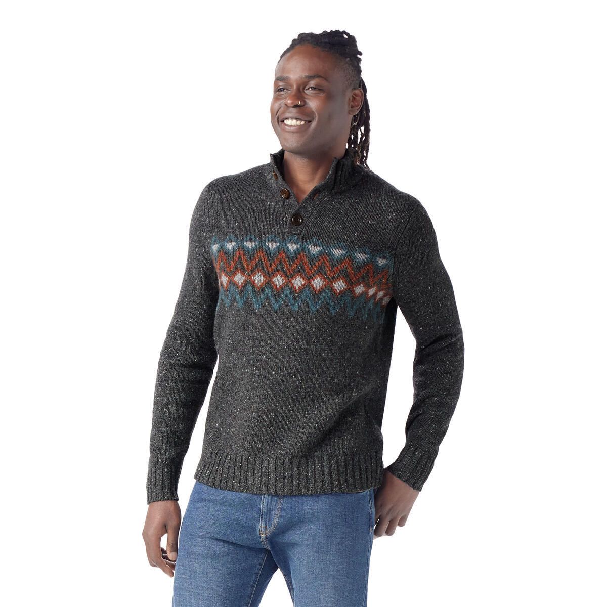 Smartwool M Heavy Henley Sweater Charcoal Hthr