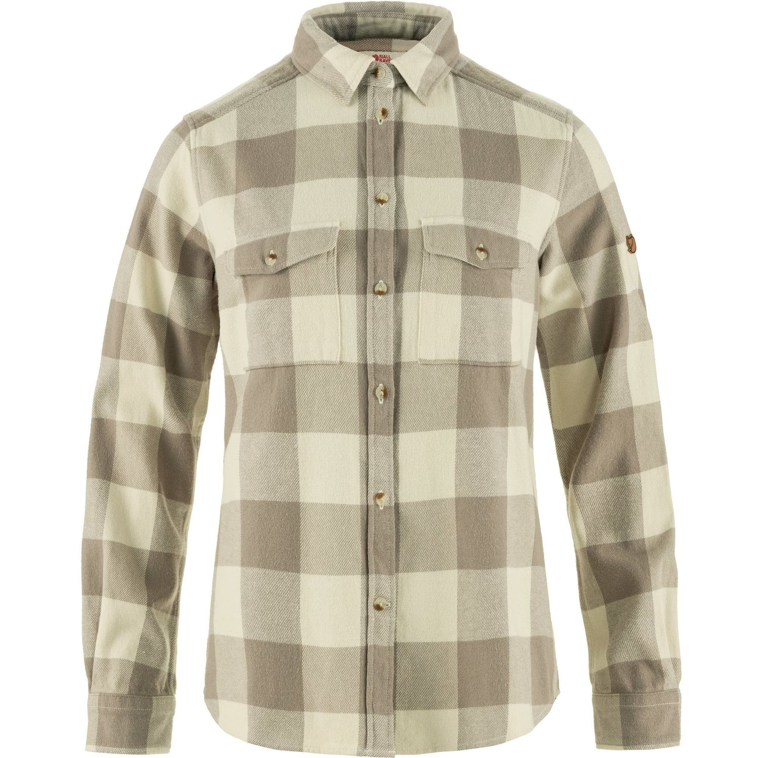 Fjallraven W Övik Heavy Flannel Fog-Chalk White