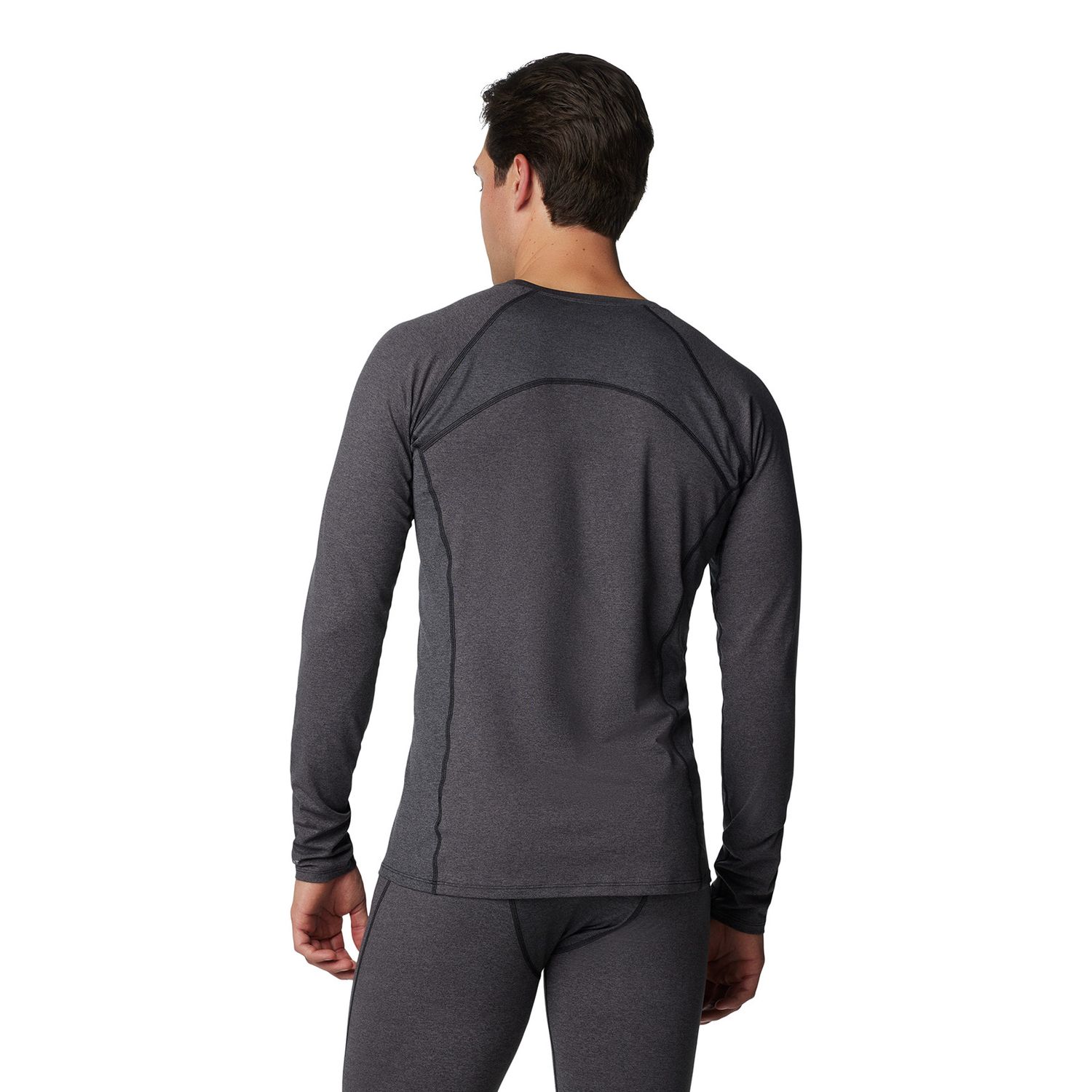 Columbia M Omni-Heat LW Baselayer Crew Black Hthr