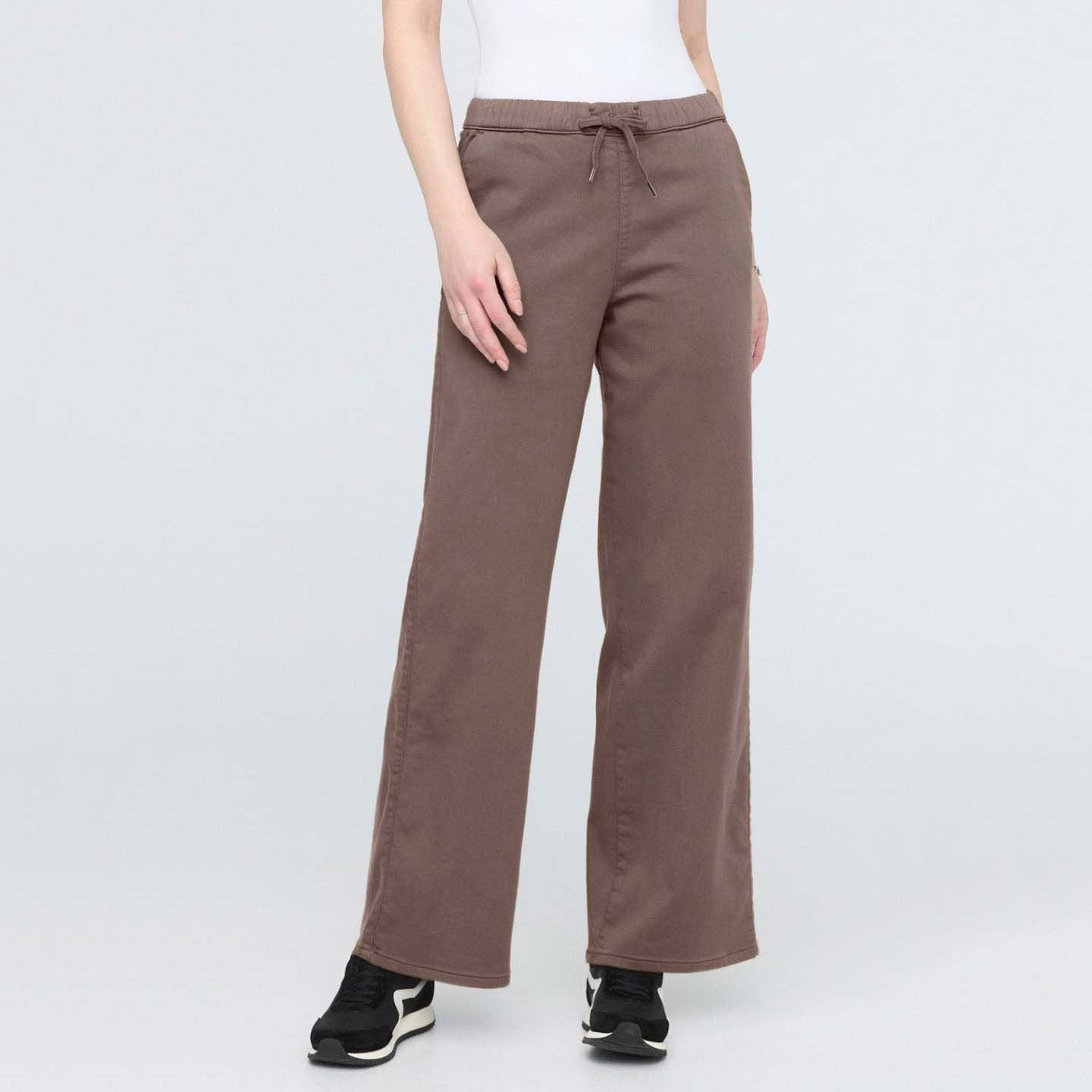 DUER W No Sweat Wide Leg pant - Canteen