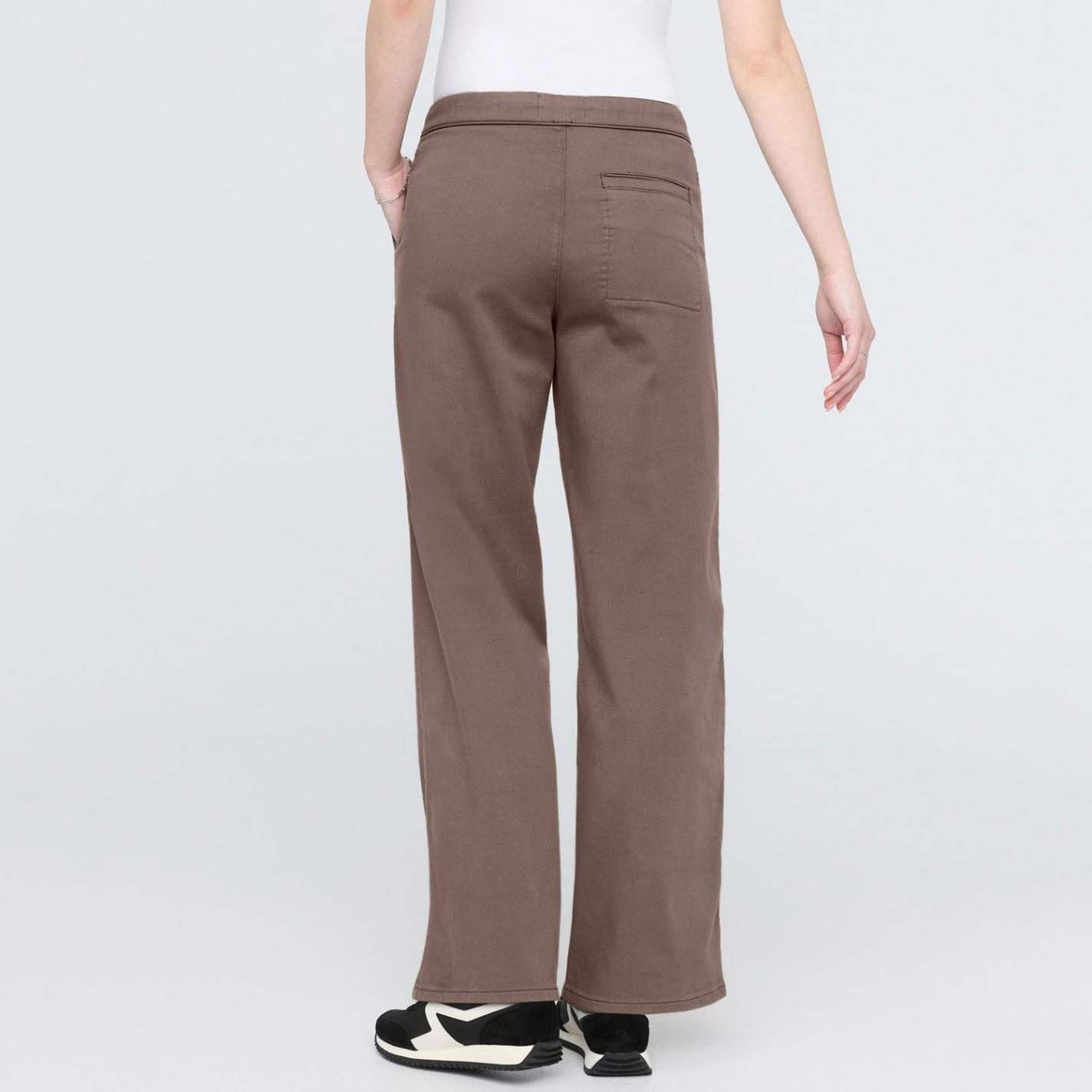 DUER W No Sweat Wide Leg pant - Canteen