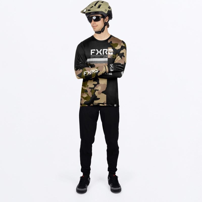 FXR M PROFLEX UPF LS JERSEY - BLACK CAMO