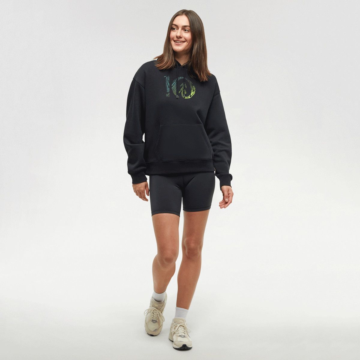 tentree W Restoration Woodblock Hoodie Meteorite/Lime