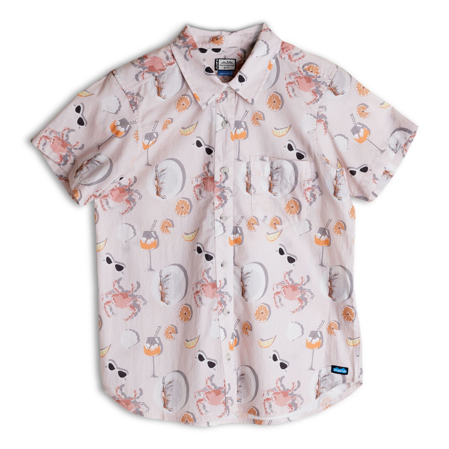 KAVU W Girl Party Shirt -Crabs n Cocktails