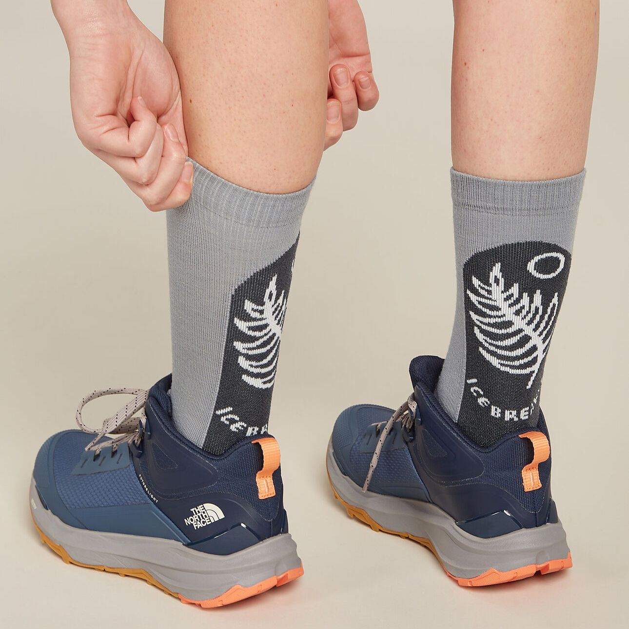 Icebreaker W Merino Hike+ Light Crew Fresh Fern Alloy/Obsidian