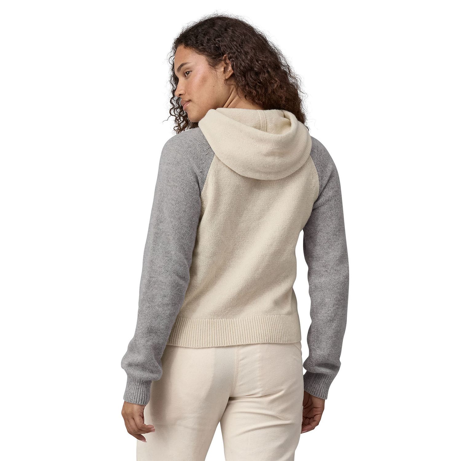 Patagonia W Recycled Wool-Blend Hoody White