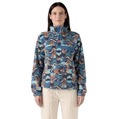 Patagonia W LW Synch Snap-T P/O Swallow Geo: Blue Patagonia W LW Synch Snap-T P/O Swallow Geo: Blue