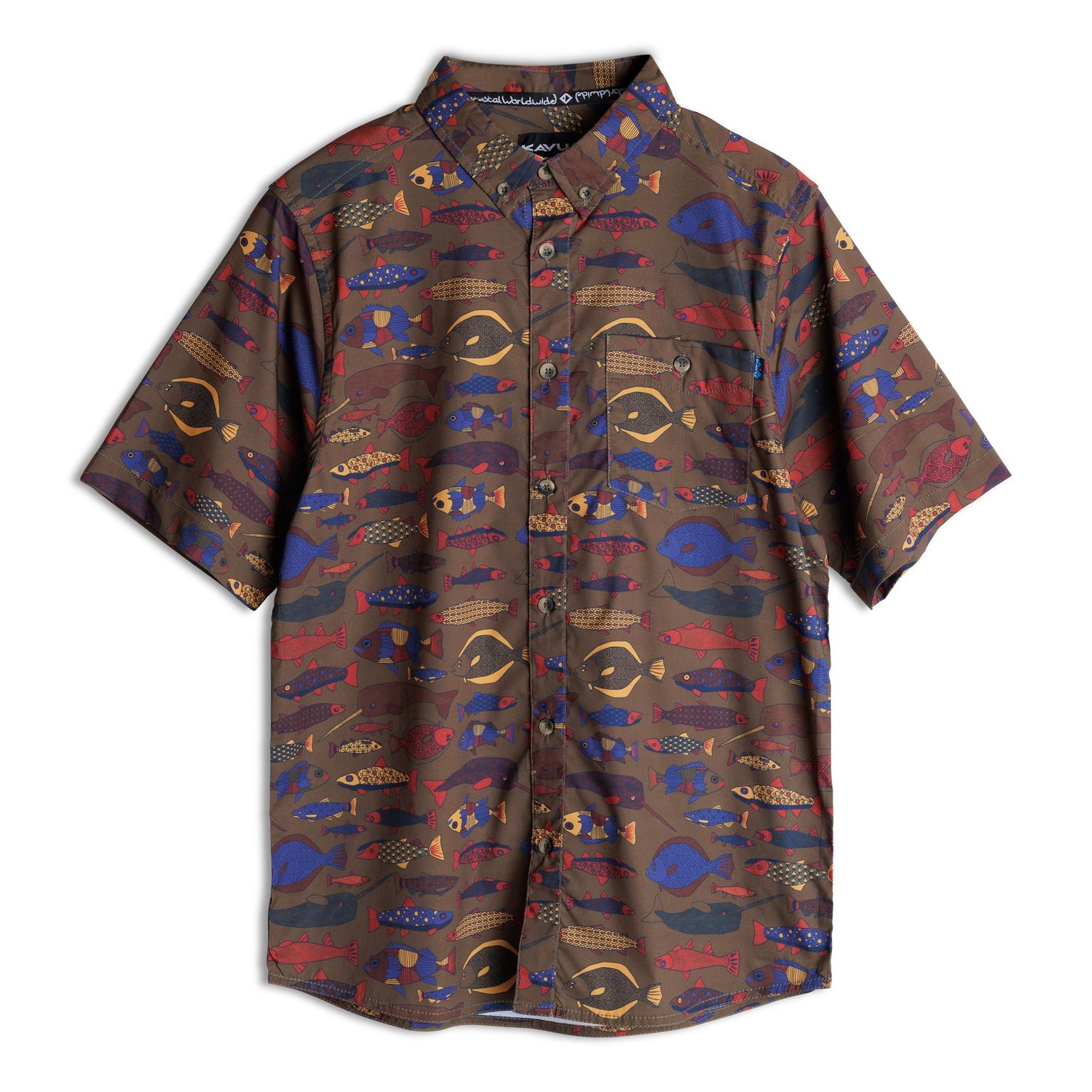 KAVU M River Wrangler Shirt -Fish Tessellate