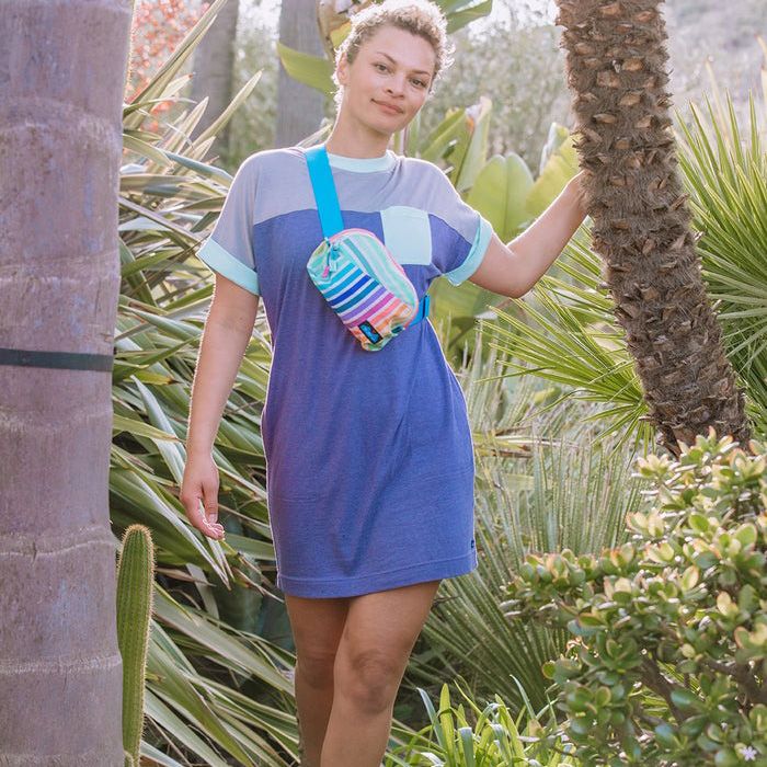 KAVU W Cut Back Dress -Forest Retreat