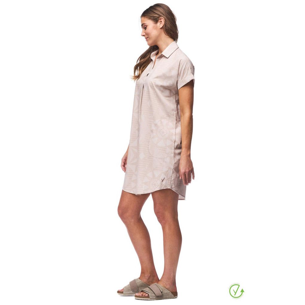 Indyeva Frivol Knee Length Shirt Dress Beach Slate