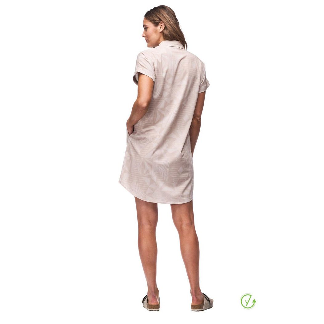 Indyeva Frivol Knee Length Shirt Dress Beach Slate