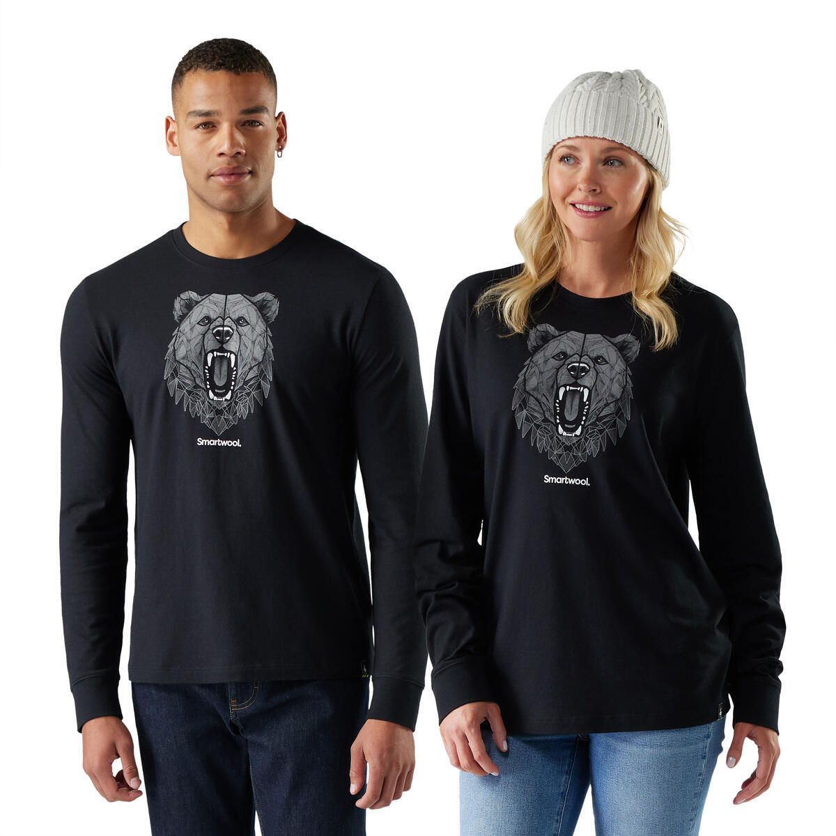 Smartwool Geo Bear Long Sleeve Graphic Tee Black