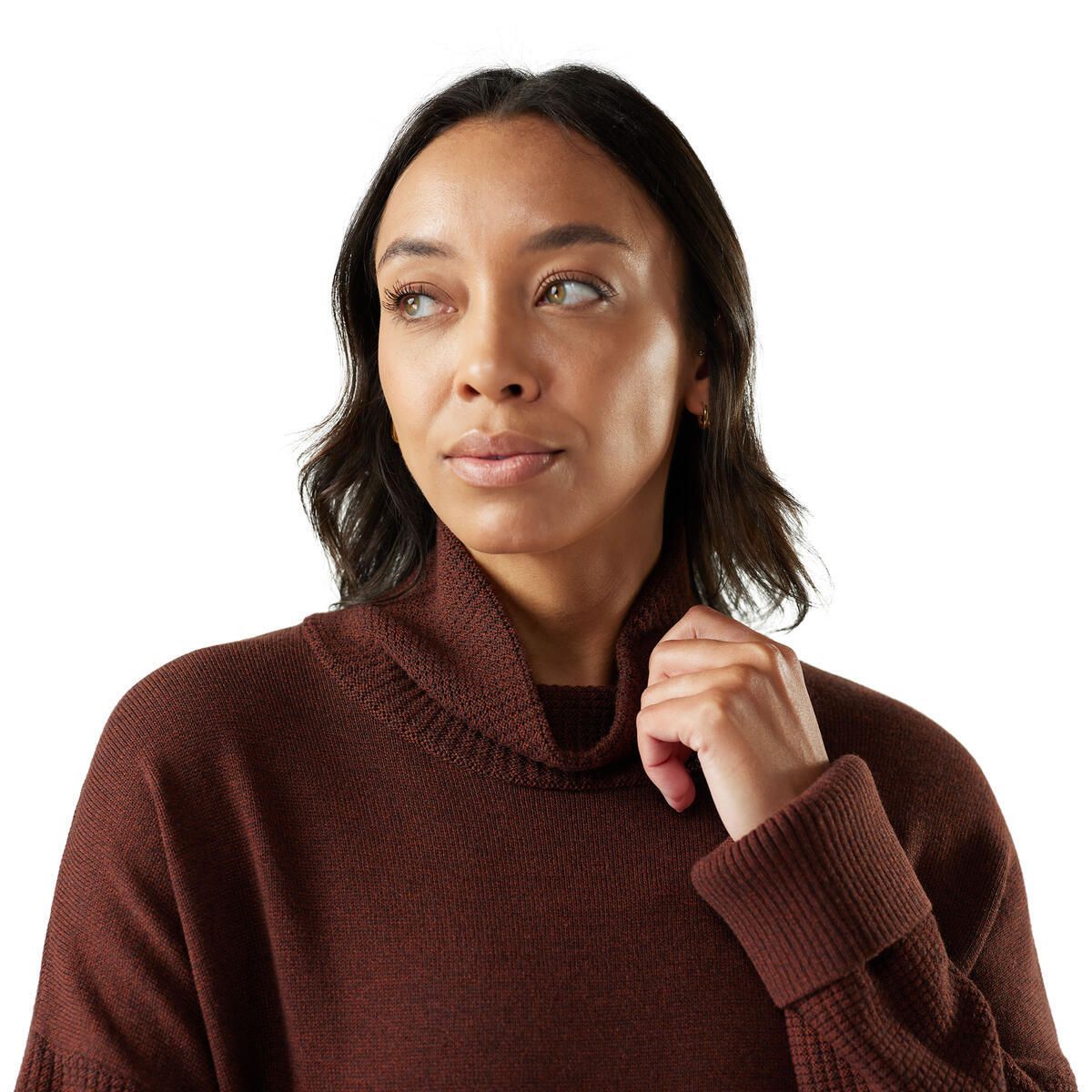 Smartwool W Edgewood Cowl Sweater Pecan