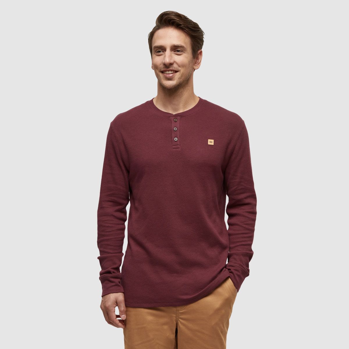 tentree M Freemont Henley Burgundy