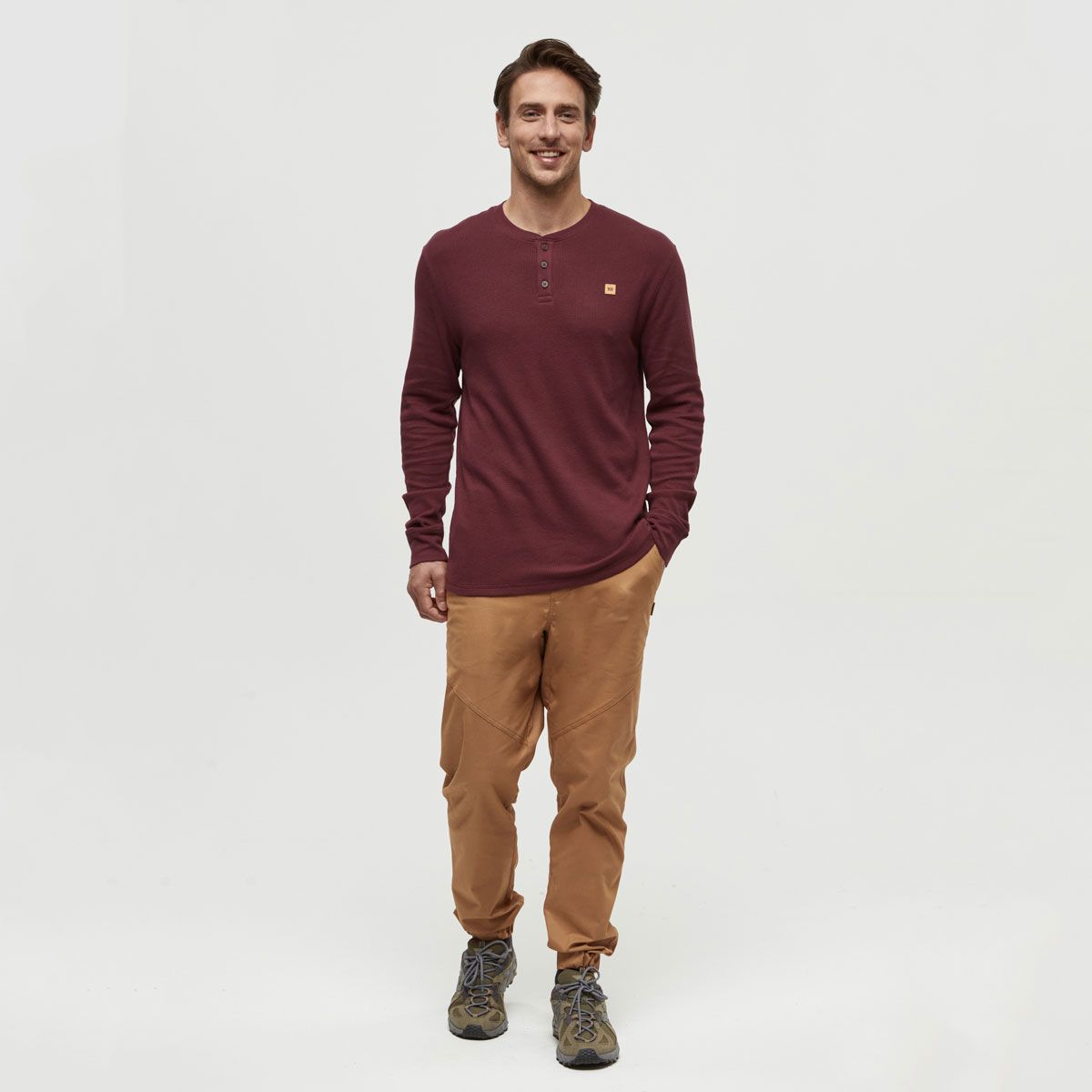 tentree M Freemont Henley Burgundy