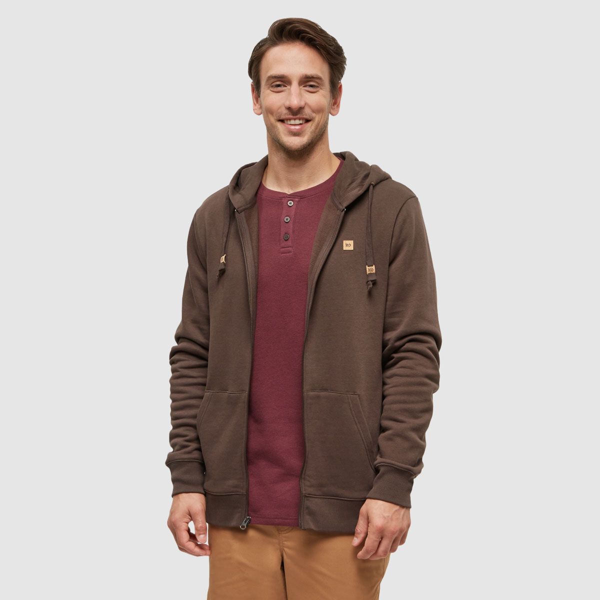 tentree M Reynard Zip Hoodie Kona
