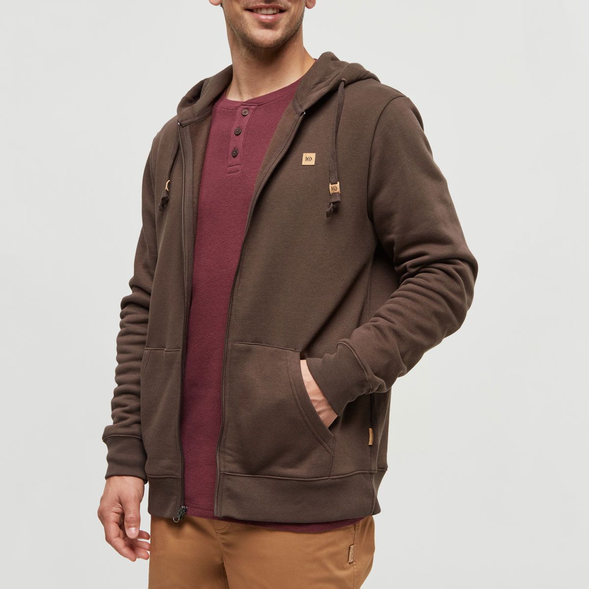 tentree M Reynard Zip Hoodie Kona
