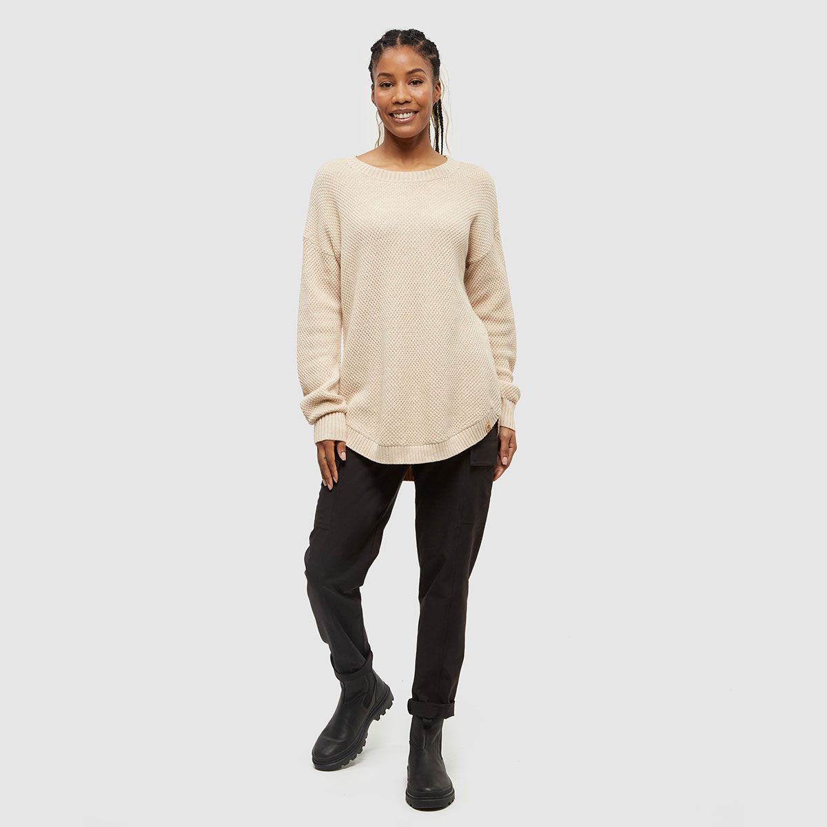 tentree W Broughton Sweater Warm Oak Heather