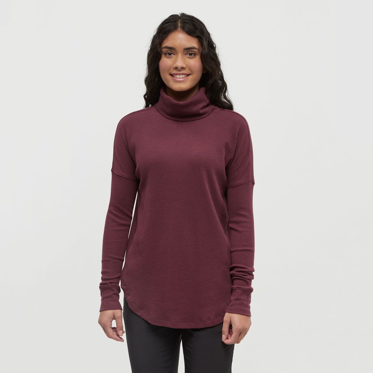 tentree W Highwood Turtleneck Burgundy