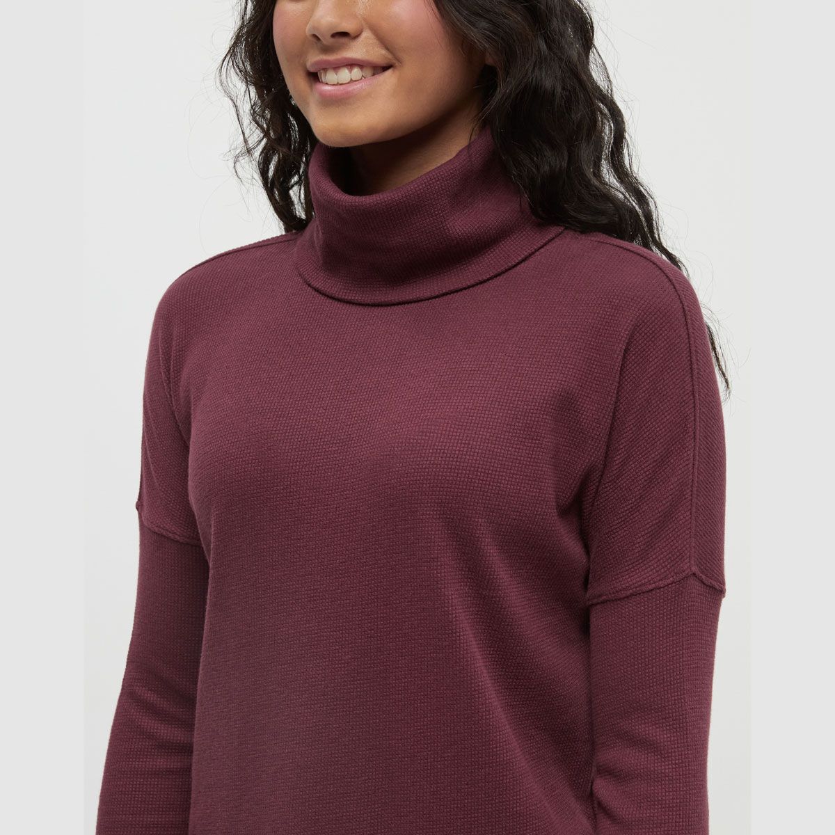 tentree W Highwood Turtleneck Burgundy