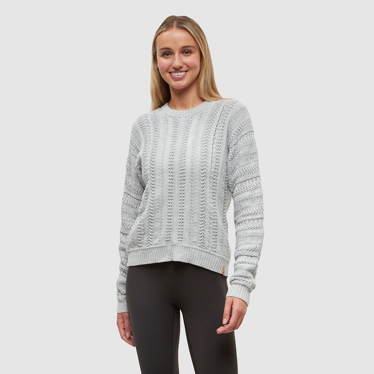 tentree W Pinnacle Sweater Light Grey Heather