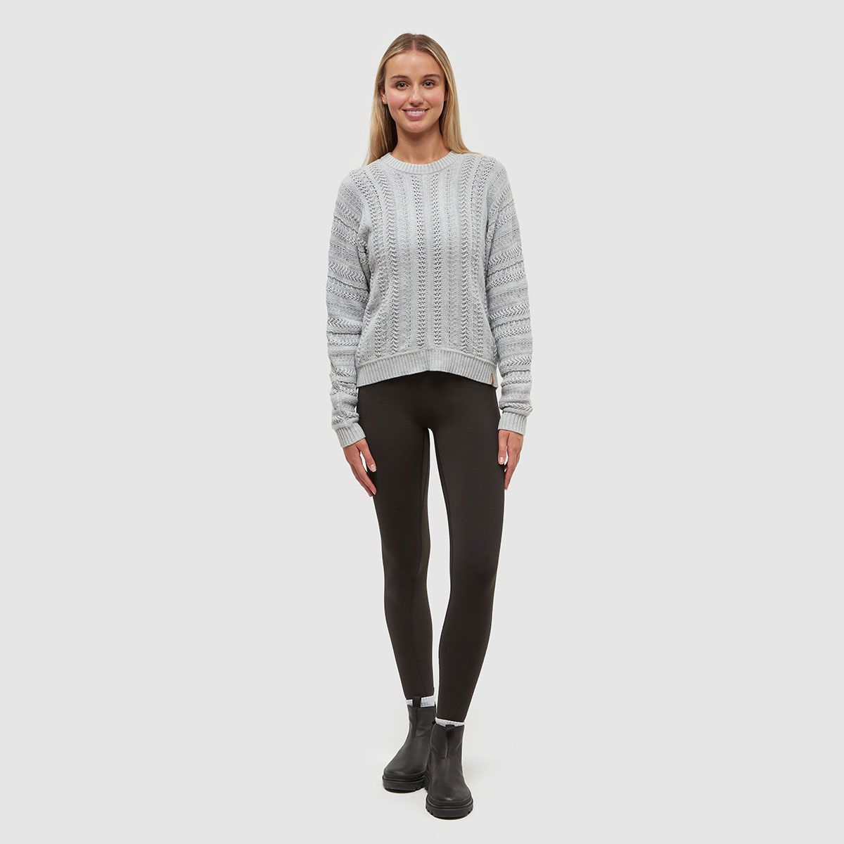 tentree W Pinnacle Sweater Light Grey Heather