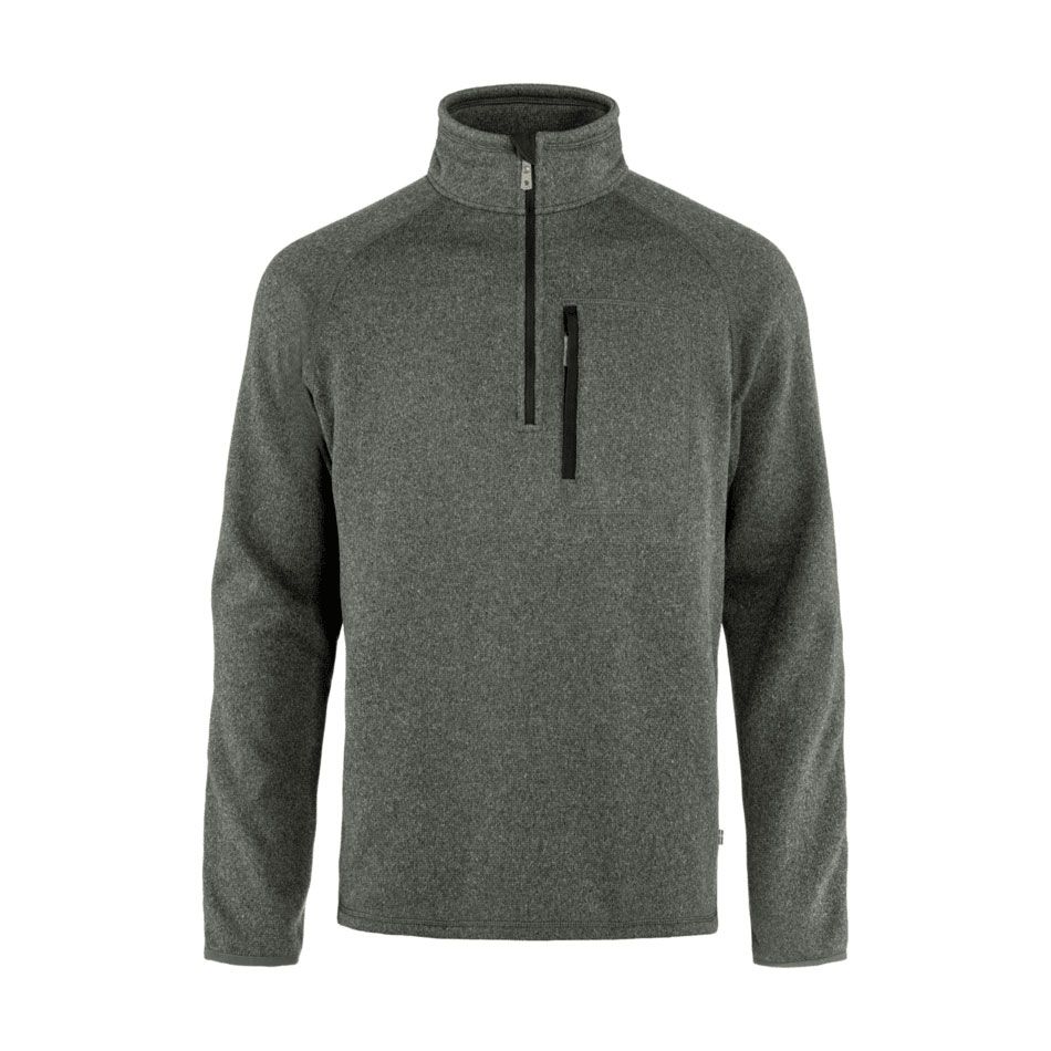 Fjallraven M Övik Fleece Half Zip Dark Grey