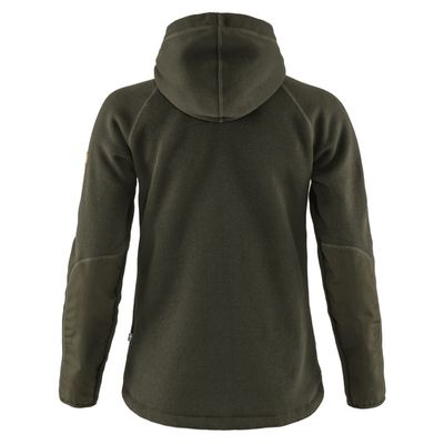 Fjallraven W Ovik Fleece Hoodie Deep Forest