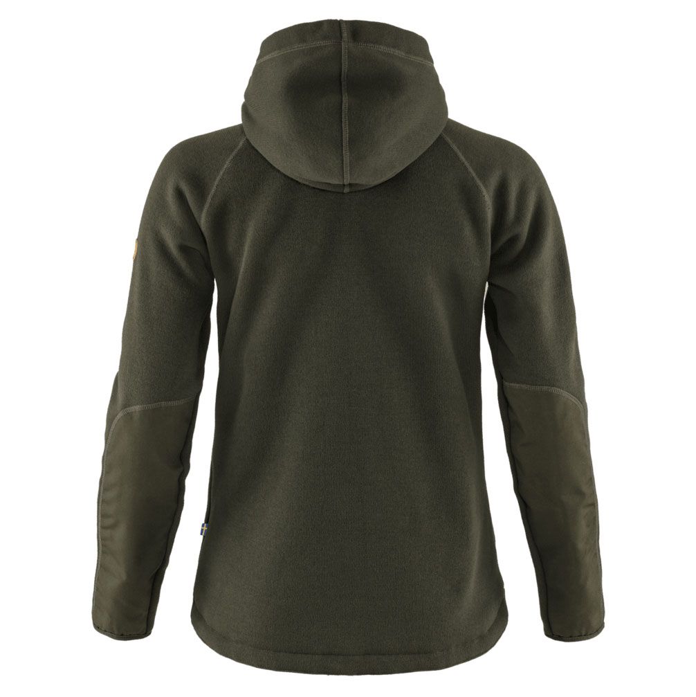 Fjallraven W Övik Fleece Hoodie Deep Forest