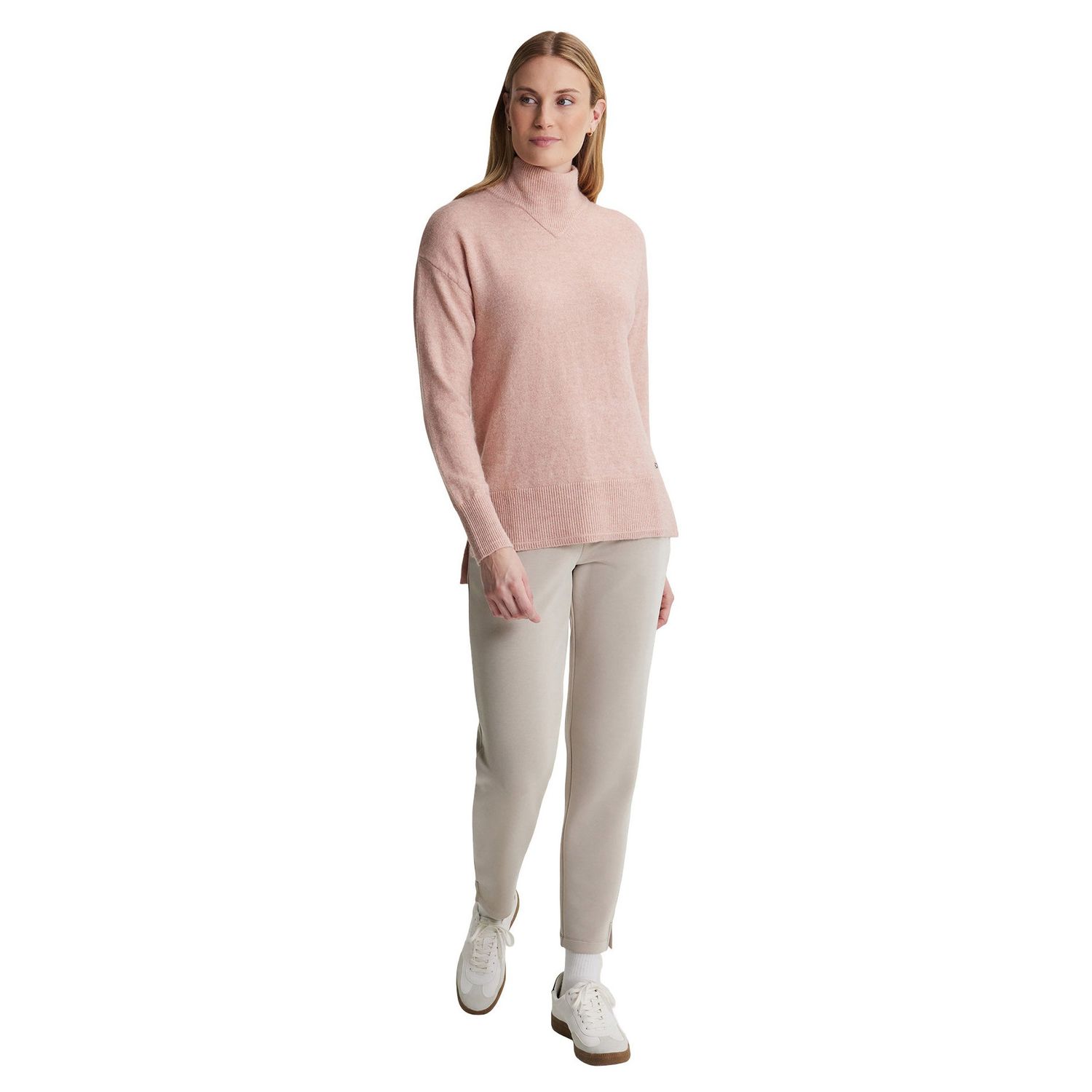 FIG Anaya Mock Neck Sweater - Licorice Heather