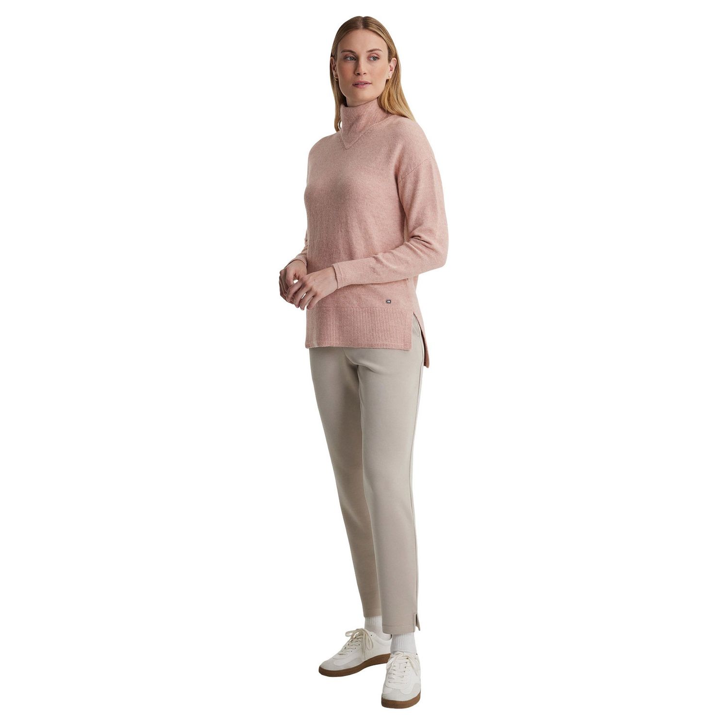 FIG Anaya Mock Neck Sweater - Licorice Heather