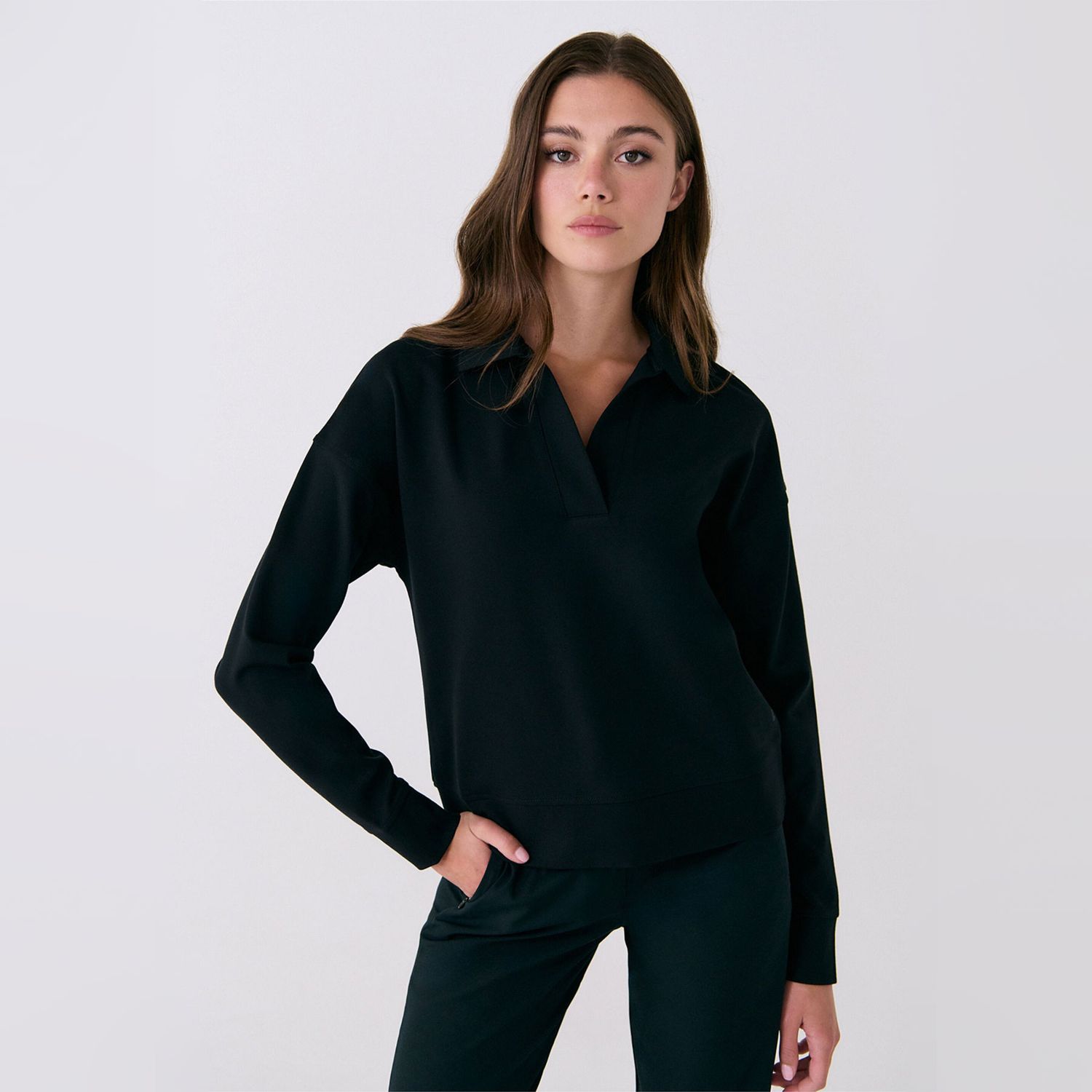 Lole Mindset Polo Top - Black
