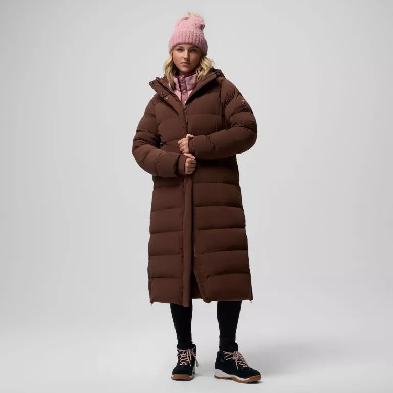 Columbia W Amaze Puff Long Hooded Jacket Tobacco