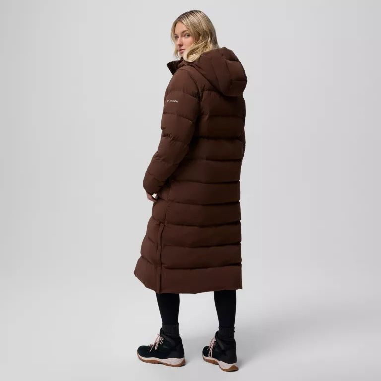 Columbia W Amaze Puff Long Hooded Jacket Tobacco