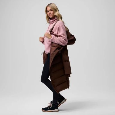 Columbia W Amaze Puff Long Hooded Jacket Tobacco