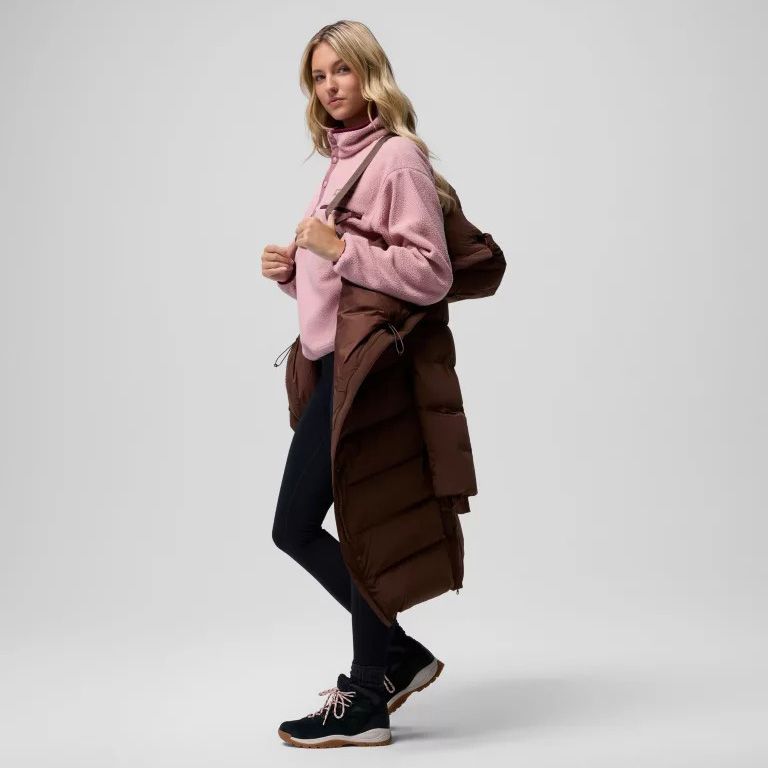 Columbia W Amaze Puff Long Hooded Jacket Tobacco