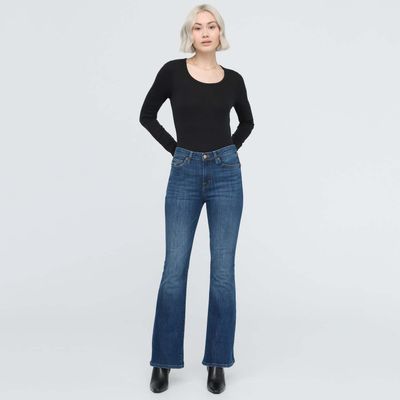 DUER W Denim High Rise Flare: Worn in Blue DUER W Denim High Rise Flare: Worn in Blue