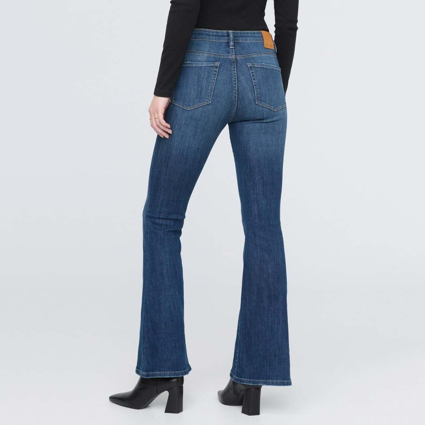 Duer W Denim High Rise Flare: Worn in Blue