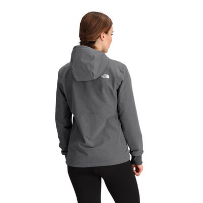 TNF W Shelbe Raschel Hoodie Smoked Hthr