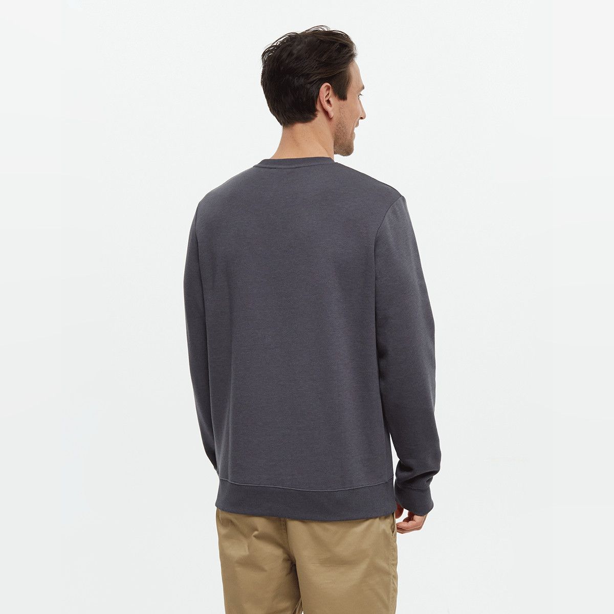 tentree M Emerald Edge Crew Graphite/Palm