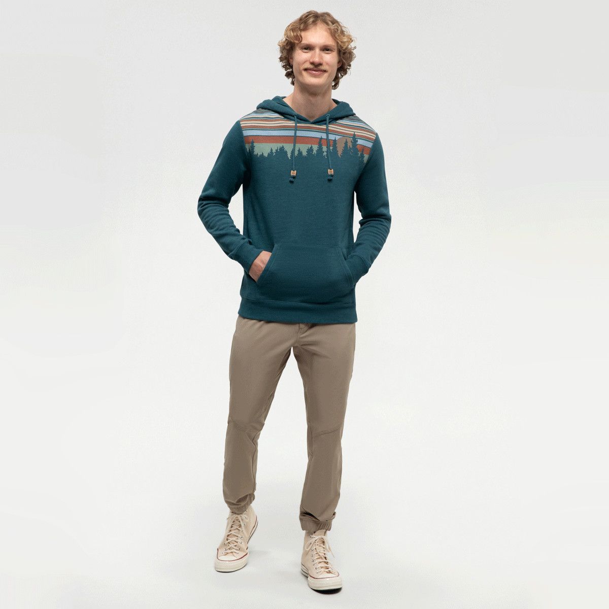 tentree M Retro Juniper Hoodie Jasper /Oasis