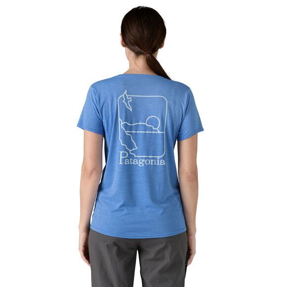 Patagonia W Cap Cool Daily Shirt Swelldrifter: Blue