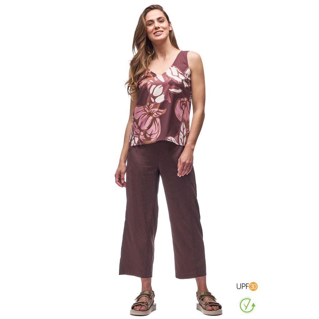 Indyeva Halka II Sleeveless Shirt Burgundy Piwonia