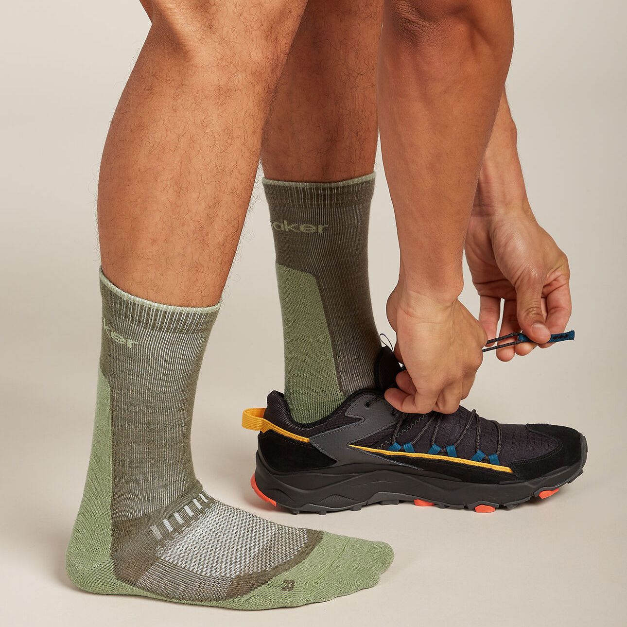 Icebreaker M Merino Hike+ Light Crew Loden/Lichen