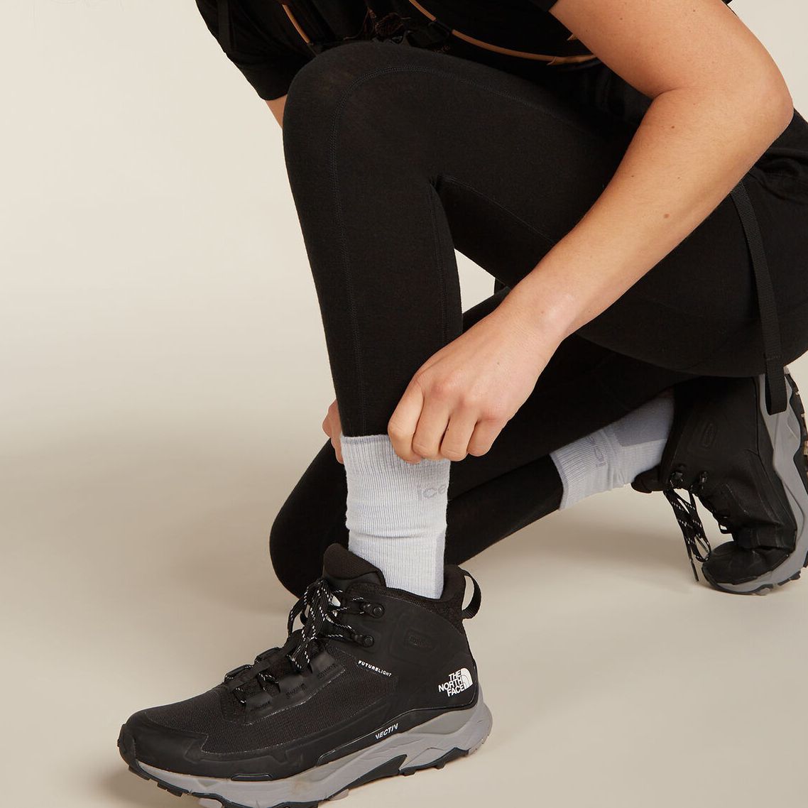 Icebreaker W Merino Hike+ Light Crew Ether/Alloy